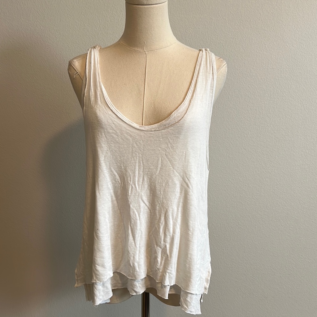 We The Free Xs White Tank Top As Is Gently Used